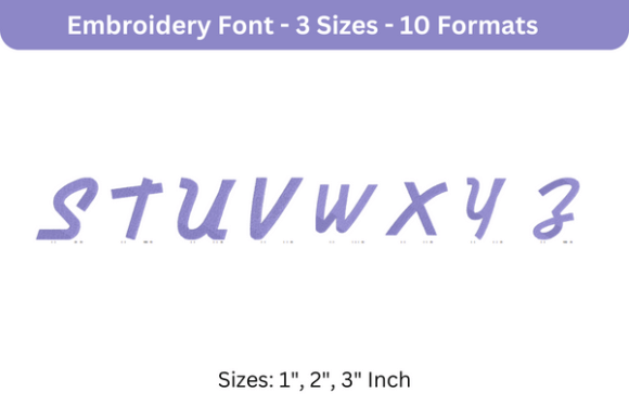 Airstream Font Upper Case S to Z: Elevating Embroidery with Precision and Style