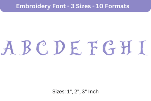 Alice Font Uppercase a to I: A Versatile Embroidery Solution for Creative Projects