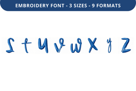 Alphonsine Font S to Z: A Versatile Embroidery Design