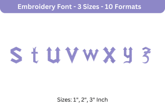 Arrowhead Lake Font Lowercase S to Z: A Versatile Embroidery Solution