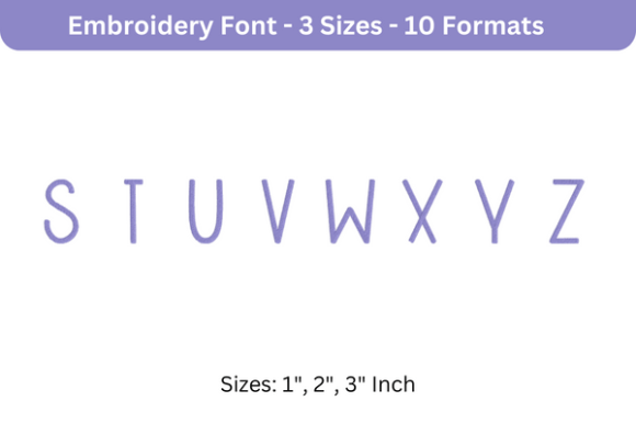 BEAUTIFUL FONT UPPERCASE S TO Z FOR EMBROIDERY DESIGNS