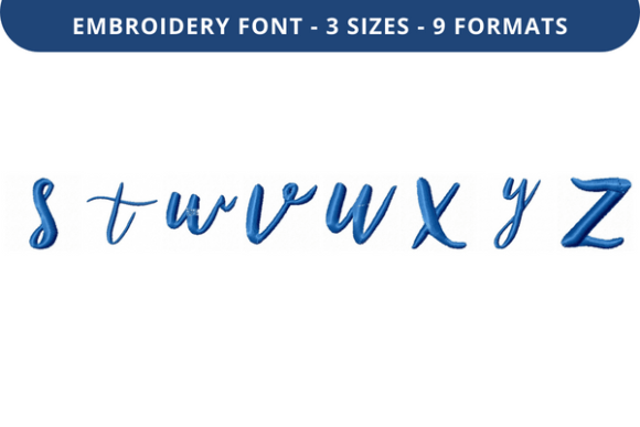 Bethilda Font Lowercase S to Z: A Versatile Embroidery Choice
