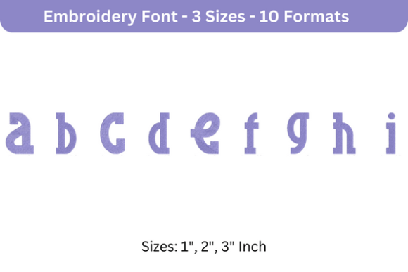 Blue Plate Font Lowercase a to I: A Versatile Embroidery Solution