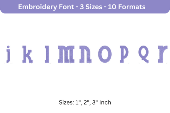Blue Plate Font Lowercase J to R: A Versatile Embroidery Solution