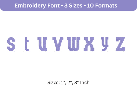 Blue Plate Font Lowercase S to Z: A Strategic Tool for Personalized Embroidery