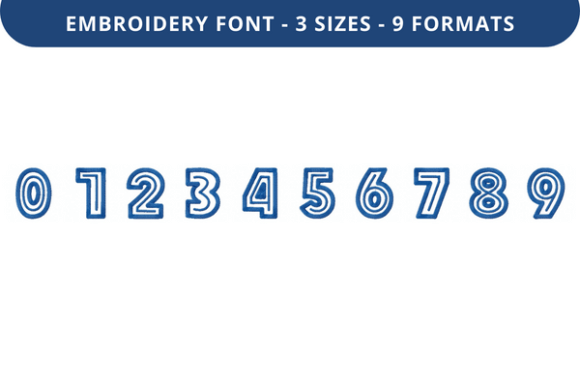 Bulky in Line Font 0 to 9: A Versatile Embroidery Solution for All Skill Levels