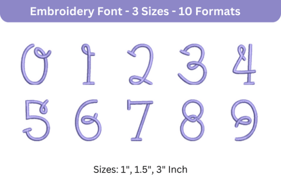 BumbleBee Font 0 to 9: A Versatile Embroidery Solution for Personalized Designs
