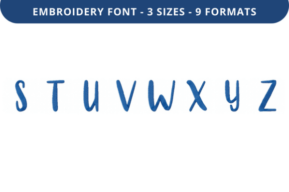 Choco Ganache Font Uppercase S to Z: Elevate Your Embroidery Projects