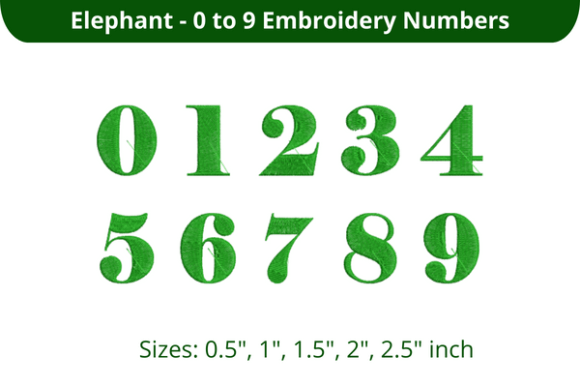 Elephant Font 0-9 – Bold, Versatile, and Stylish