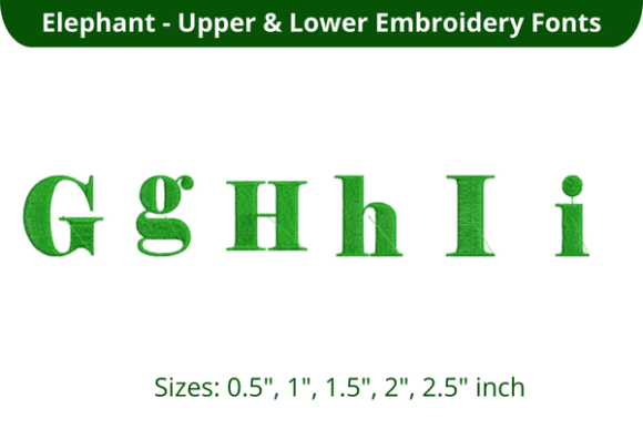 Elephant Font GHI