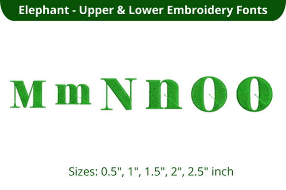 Elephant Font MNO: A Versatile Embroidery Font for Creative Expression