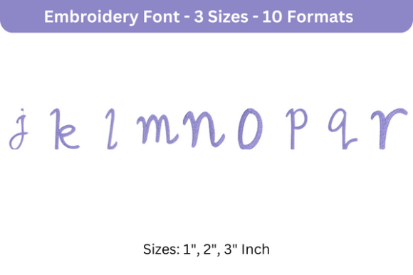 Exploring the Romantic Font J to R: A Versatile Embroidery Design for Personalized Creations