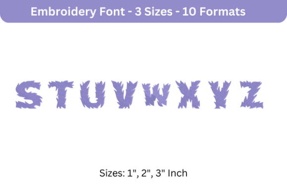 Fire Cat Font S to Z: A Versatile Embroidery Solution for Personalized Creations