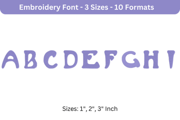 Mucha French Font a to I: A Versatile Embroidery Font for Personalized Designs