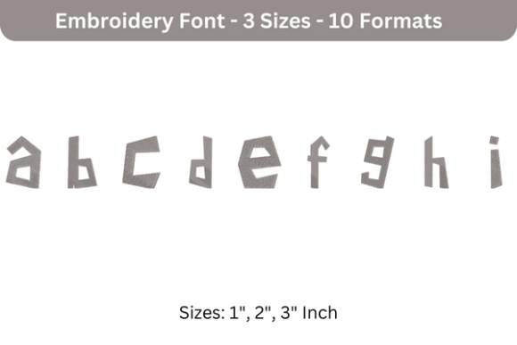 Paper Cuts Font Lower Case a to I