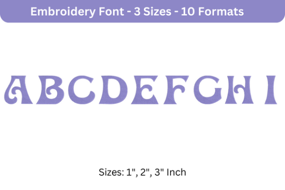 Pasdenom Font a to I: A Versatile Embroidery Solution