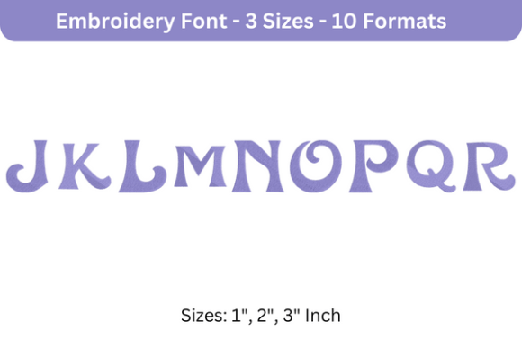 Pasdenom Font J to R: Creative Embroidery Made Easy