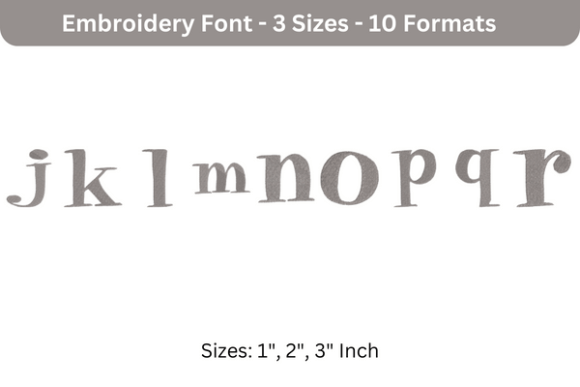 Pixie Font J to R: A Versatile Embroidery Font for Personalized Creations