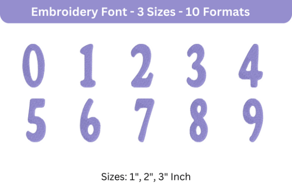 Purevain Font 0 to 9: A Versatile Embroidery Solution for Personalized Designs