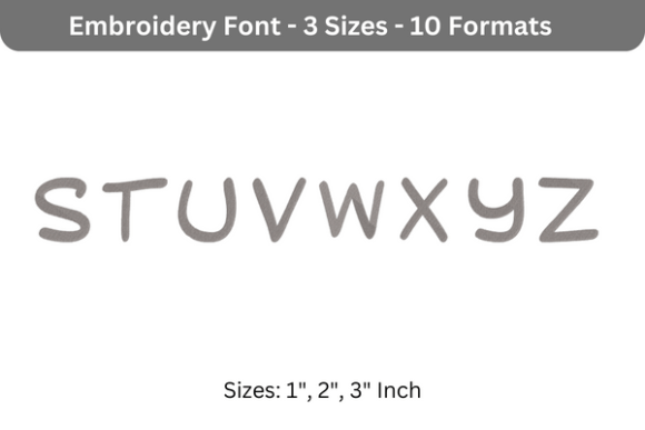 Toon Time Font S to Z: A Creative Embroidery Solution for Personalized Designs