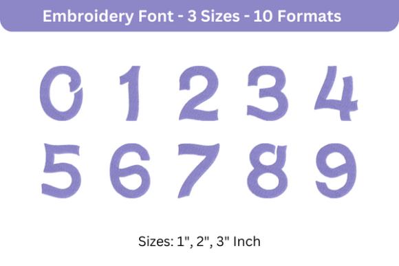 Wavie Font 0 to 9: A Versatile Embroidery Font