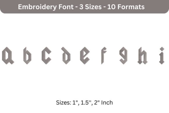 Yeller Font Lowercase a to I: A Versatile Embroidery Font for Personalized Creations